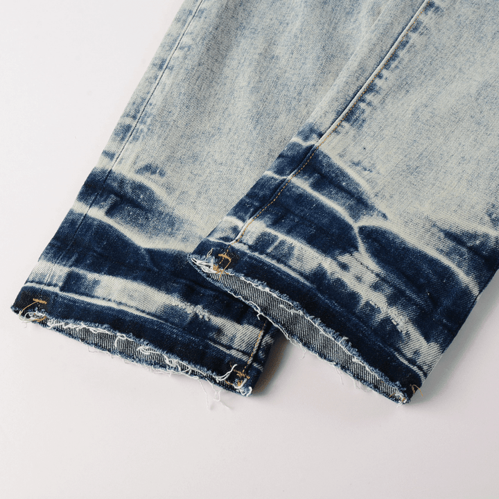 Purple Light Blue Patch Jeans - Novell "Fashion"