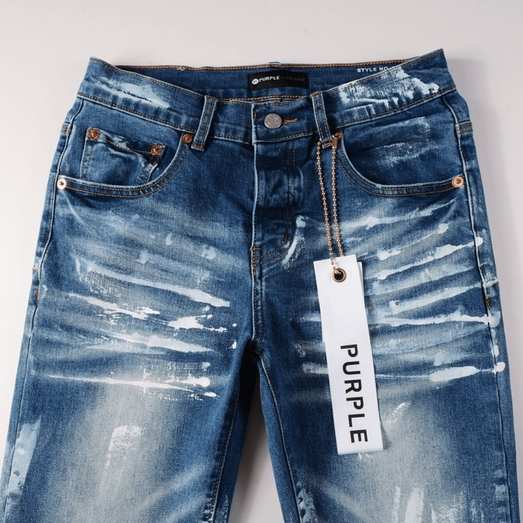 Purple Paint Gradient Blue Jeans - Novell "Fashion"