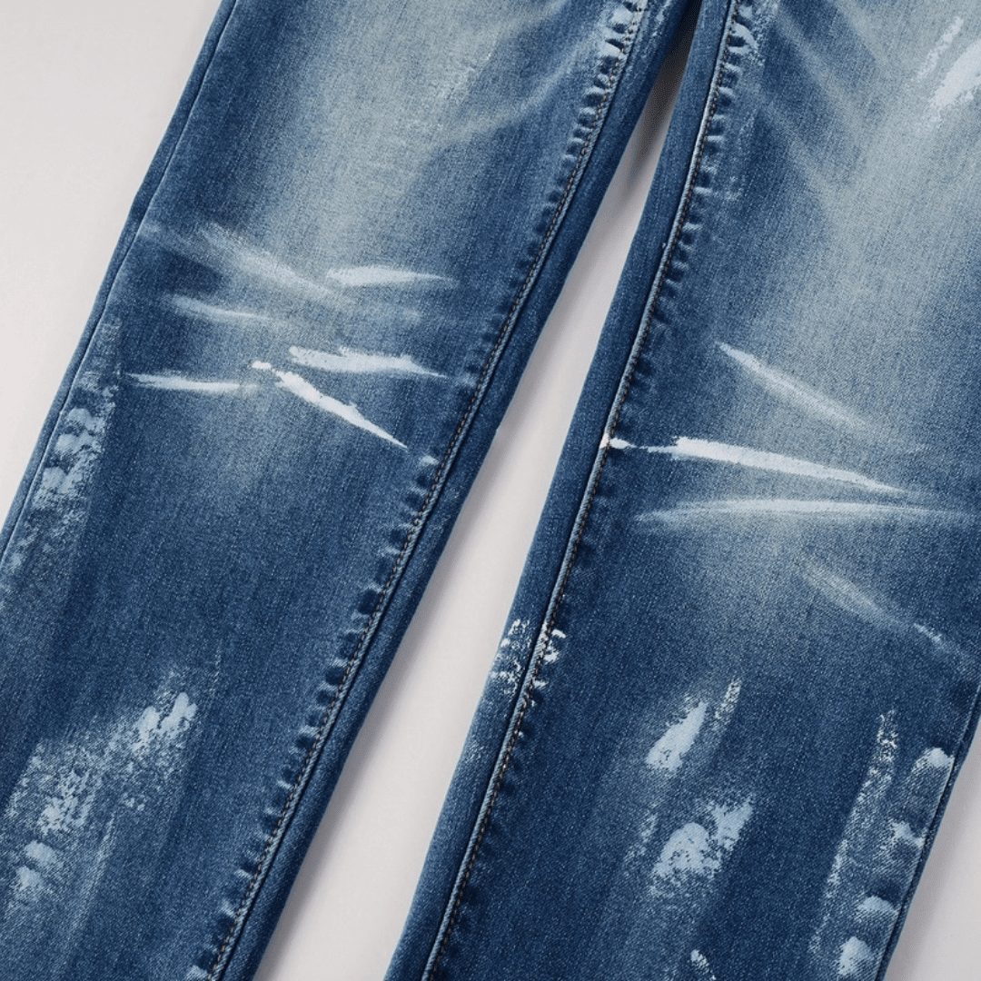 Purple Paint Gradient Blue Jeans - Novell "Fashion"