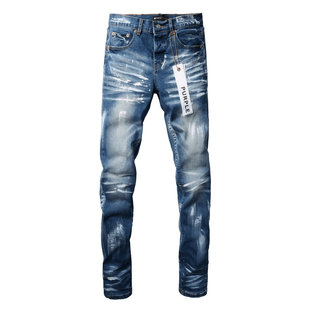 Purple Paint Gradient Blue Jeans - Novell "Fashion"