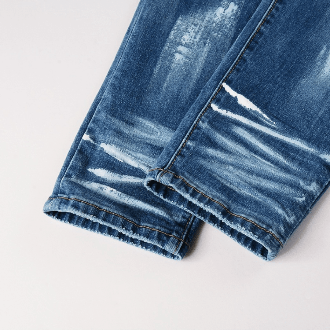 Purple Paint Gradient Blue Jeans - Novell "Fashion"