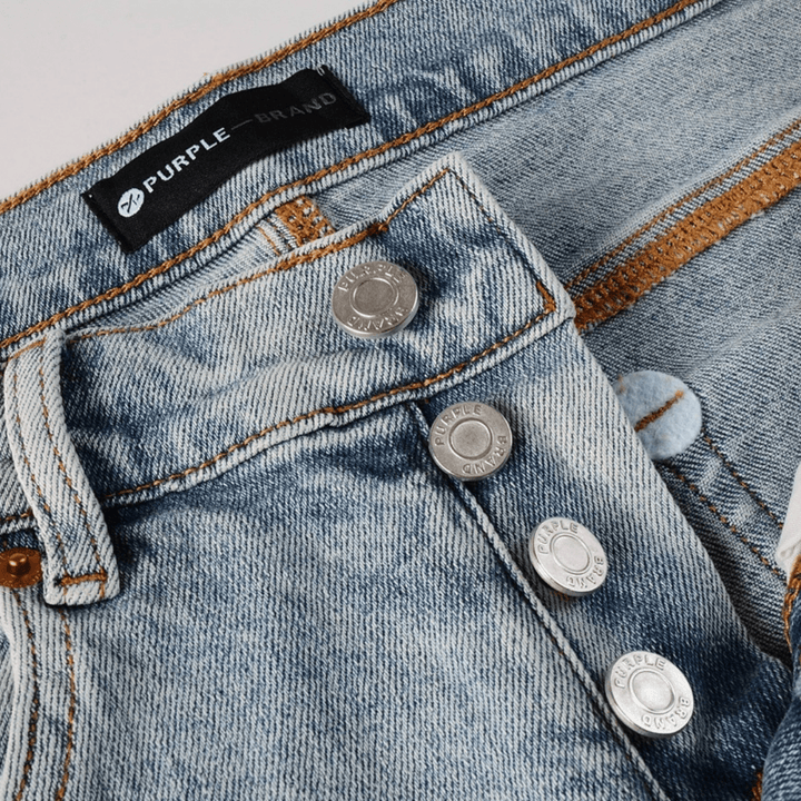 Purple Paint Light Blue Jeans - Novell "Fashion"