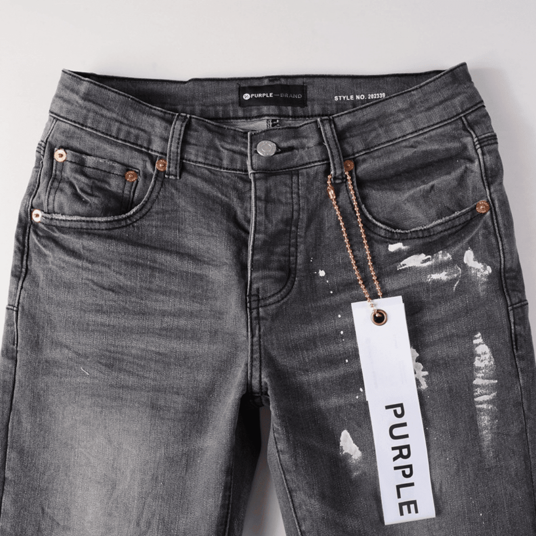 Purple Paint Ripped Jeans - Novell "Fashion"