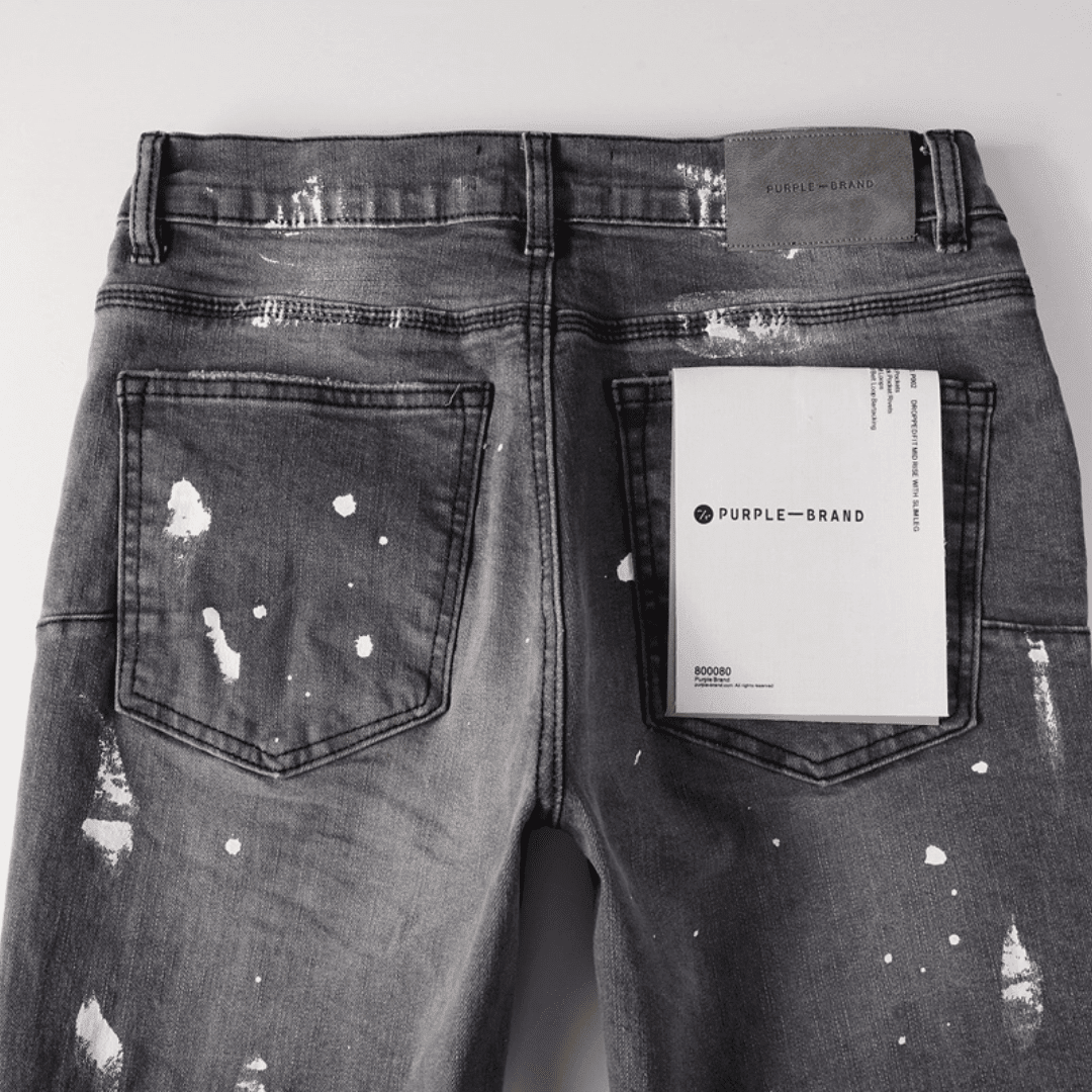 Purple Paint Ripped Jeans - Novell "Fashion"
