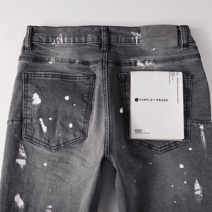 Purple Paint Ripped Jeans - Novell "Fashion"