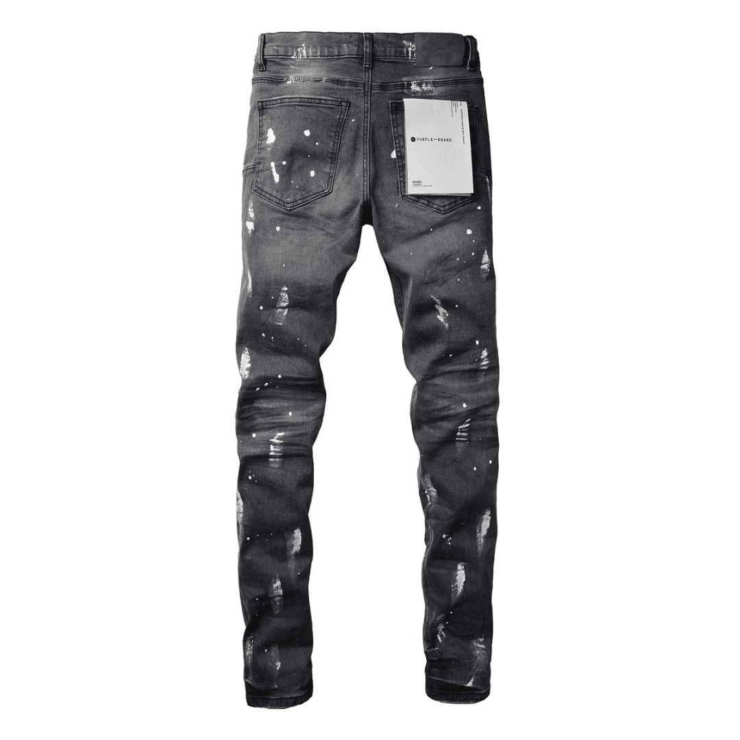 Purple Paint Ripped Jeans - Novell "Fashion"