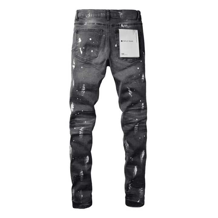 Purple Paint Ripped Jeans - Novell "Fashion"