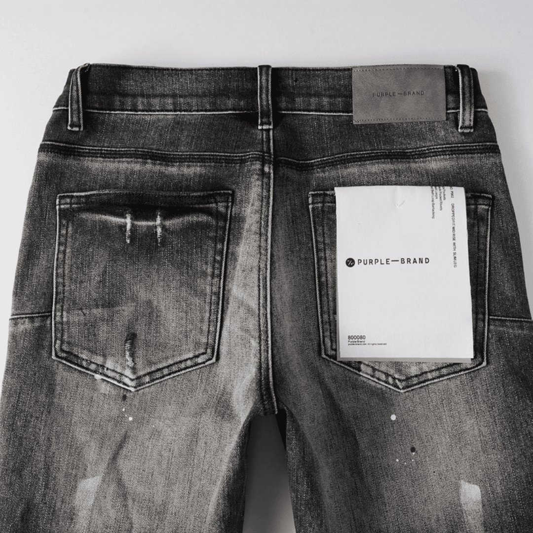 Purple Paint Ripped Jeans - Novell "Fashion"