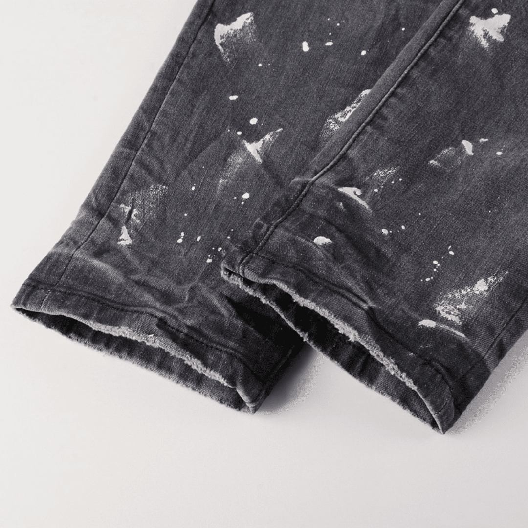 Purple Paint Ripped Jeans - Novell "Fashion"