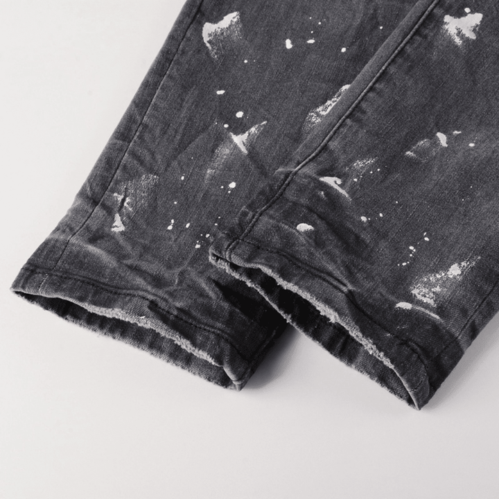 Purple Paint Ripped Jeans - Novell "Fashion"
