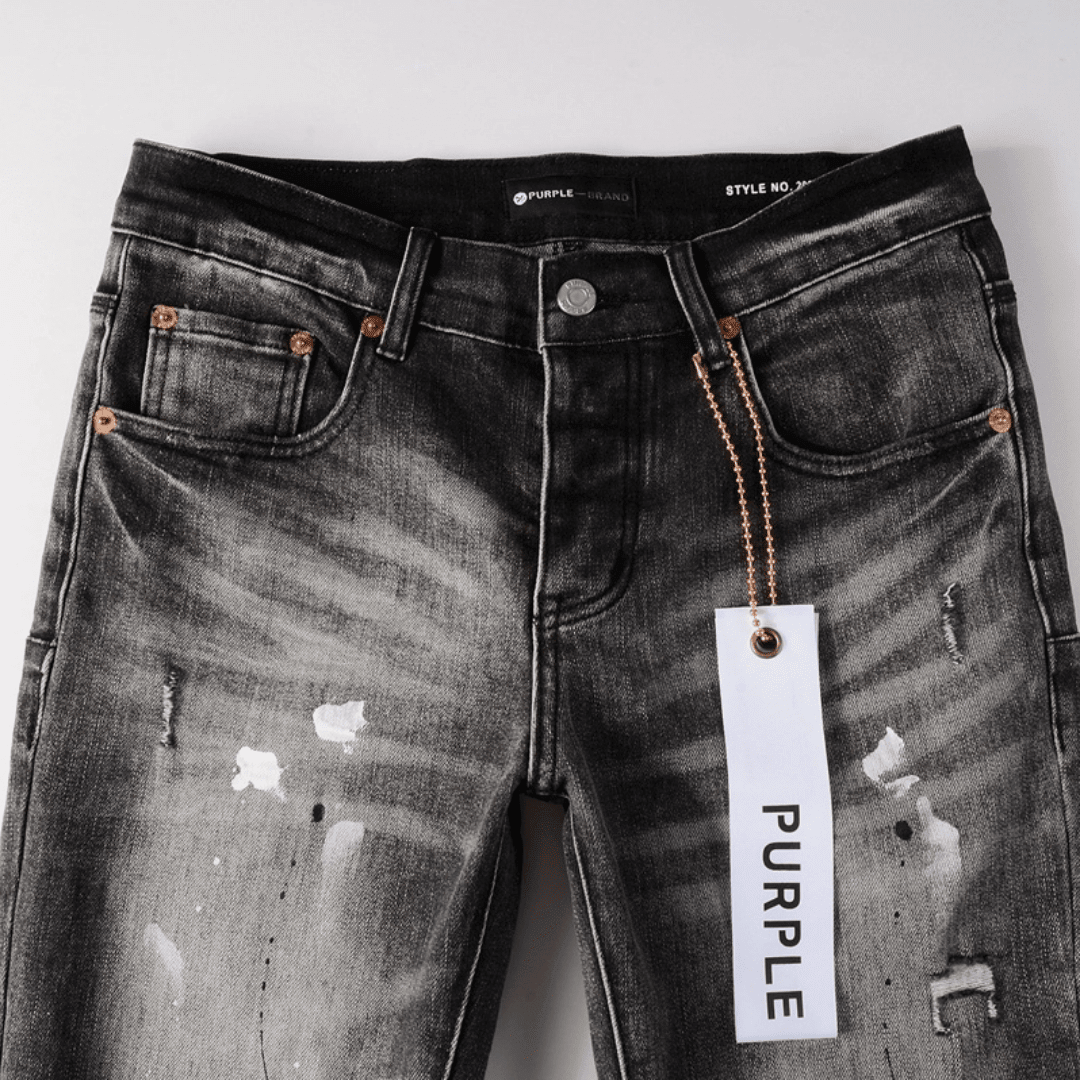 Purple Paint Ripped Jeans - Novell "Fashion"