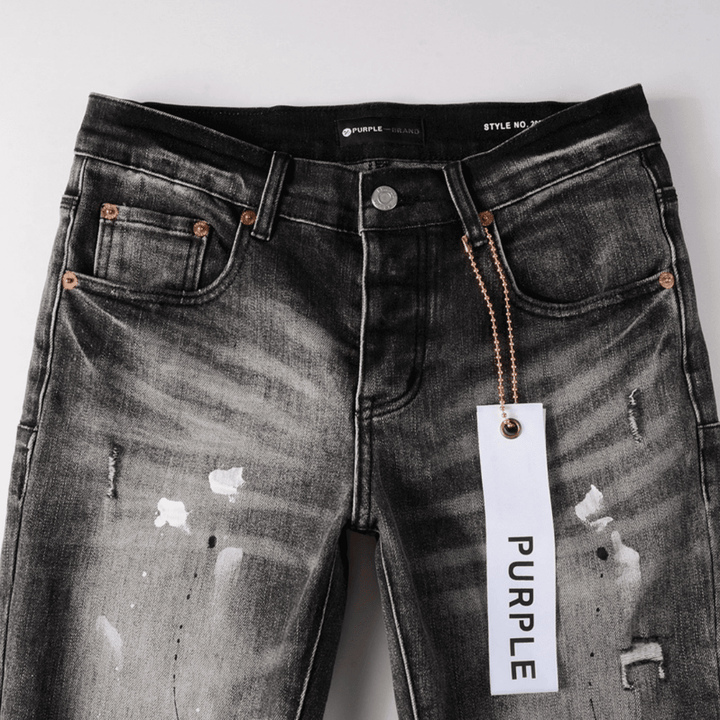 Purple Paint Ripped Jeans - Novell "Fashion"