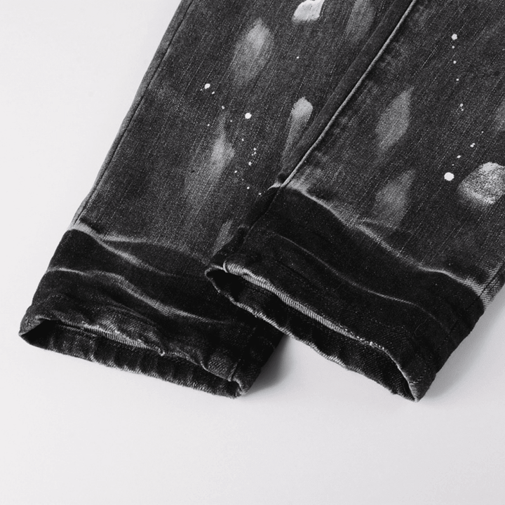 Purple Paint Ripped Jeans - Novell "Fashion"
