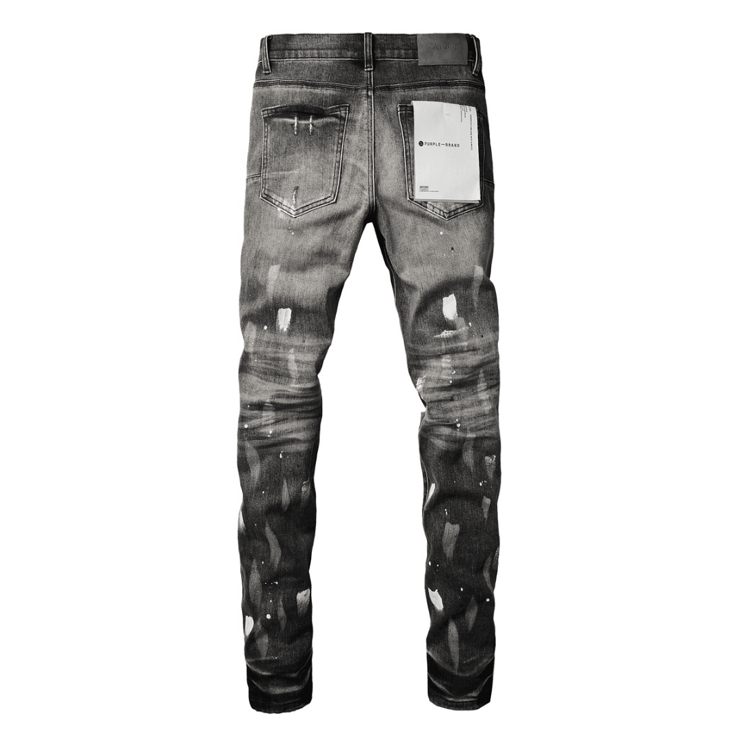 Purple Paint Ripped Jeans - Novell "Fashion"