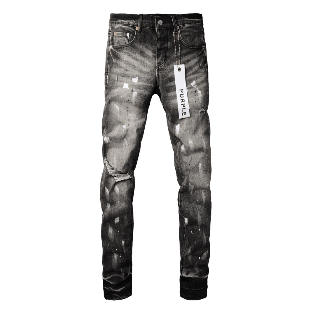 Purple Paint Ripped Jeans - Novell "Fashion"