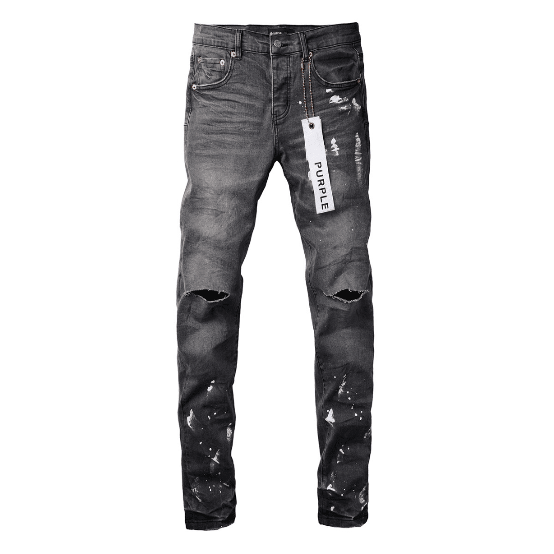 Purple Paint Ripped Jeans - Novell "Fashion"