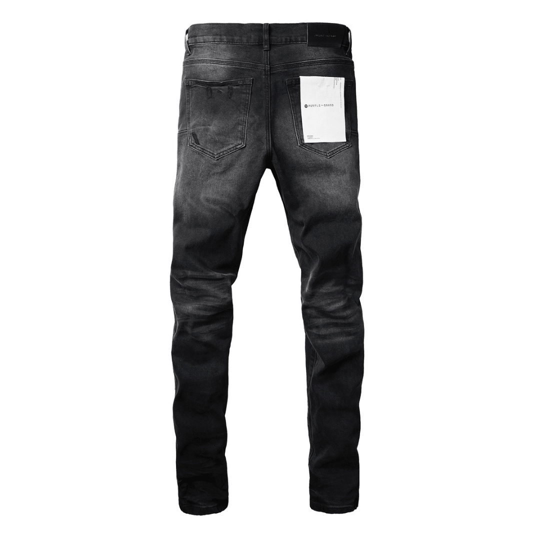 Purple Ripped Black Jeans - Novell "Fashion"