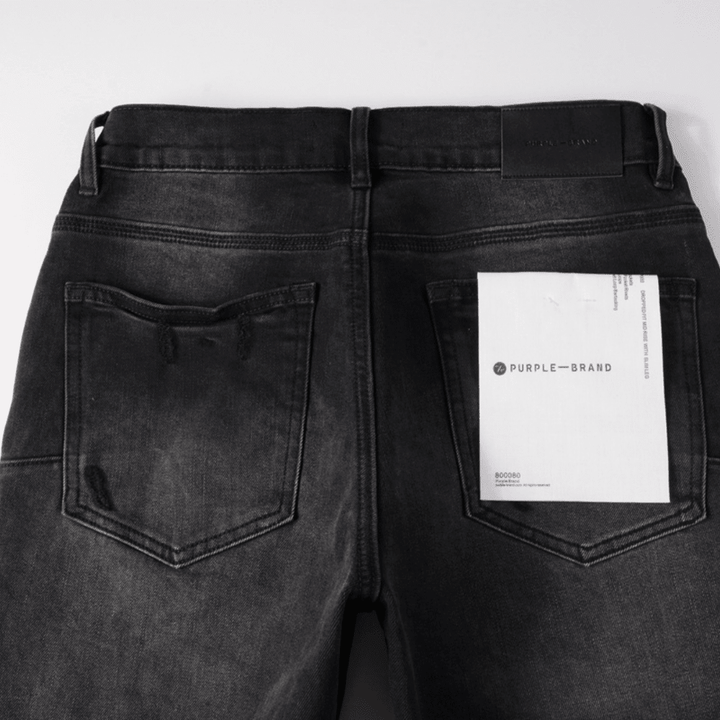 Purple Ripped Black Jeans - Novell "Fashion"