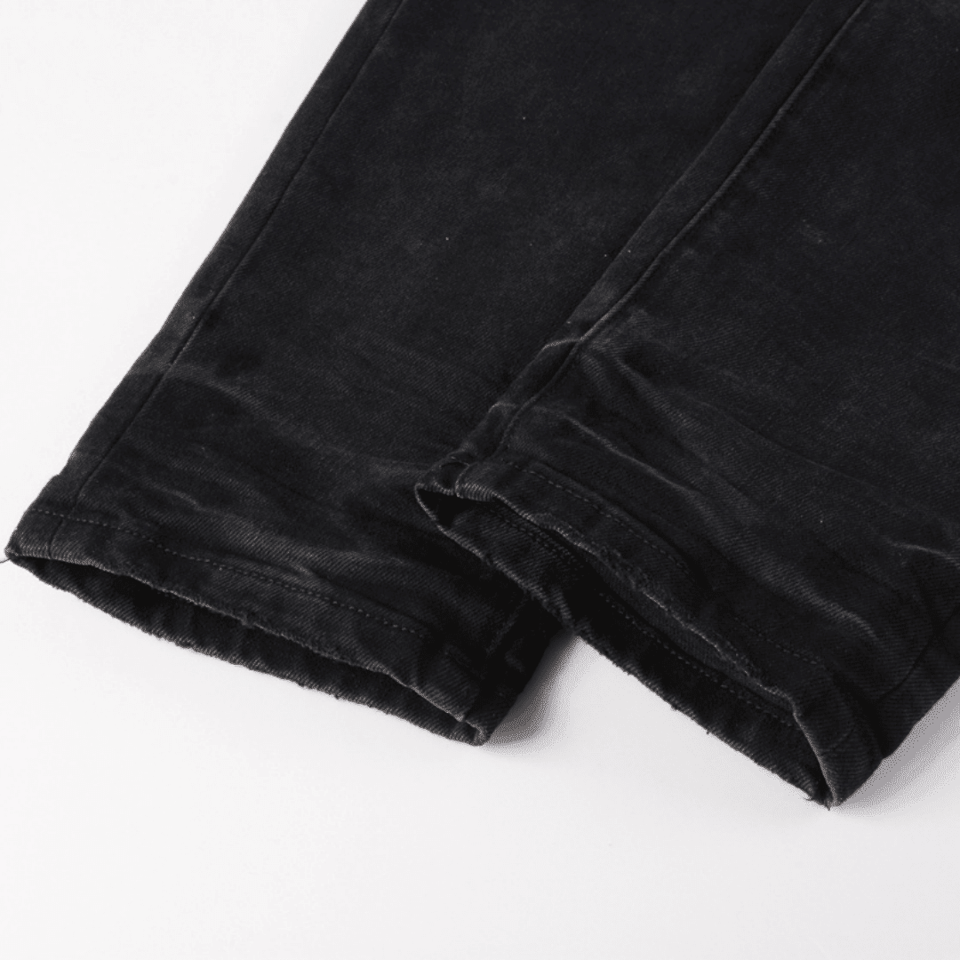 Purple Ripped Black Jeans - Novell "Fashion"
