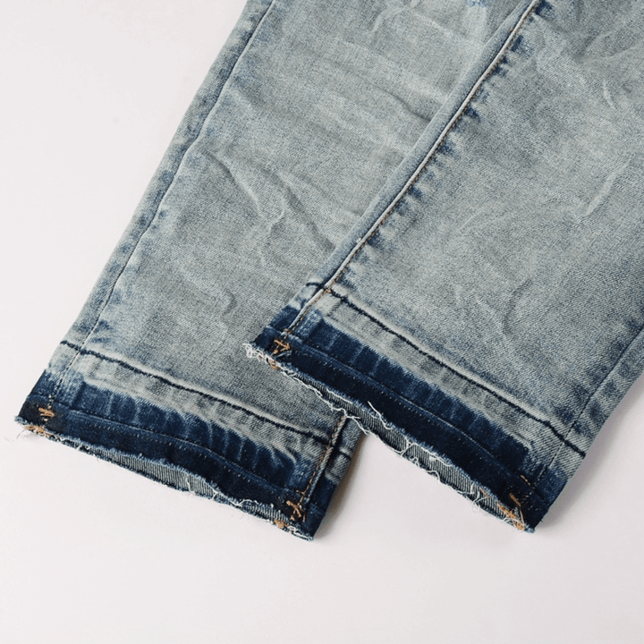 Purple Ripped Blue Jeans - Novell "Fashion"