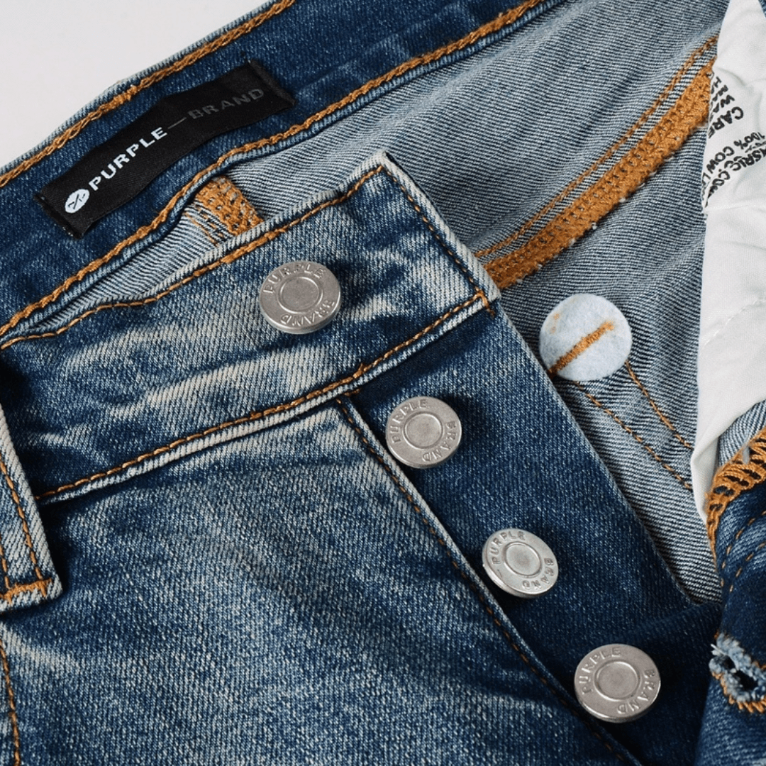 Purple Ripped Blue Jeans - Novell "Fashion"