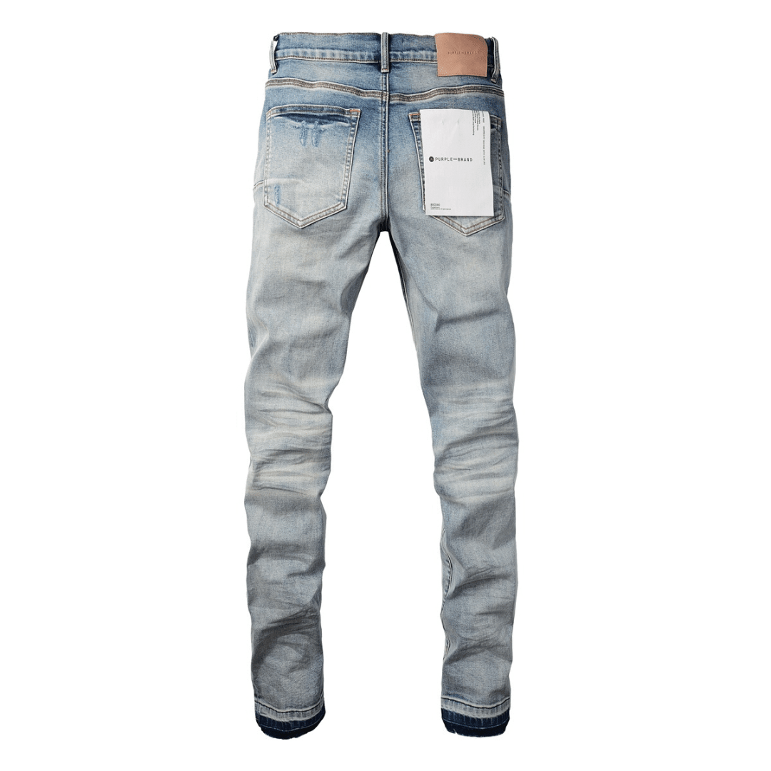 Purple Ripped Blue Jeans - Novell "Fashion"