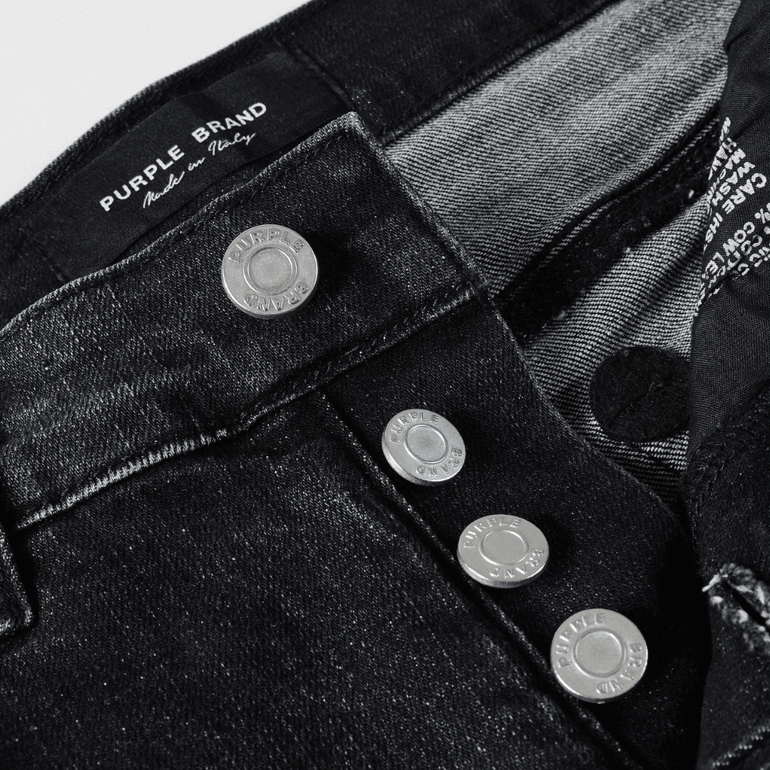 Purple Ripped Grey Black Jeans - Novell "Fashion"