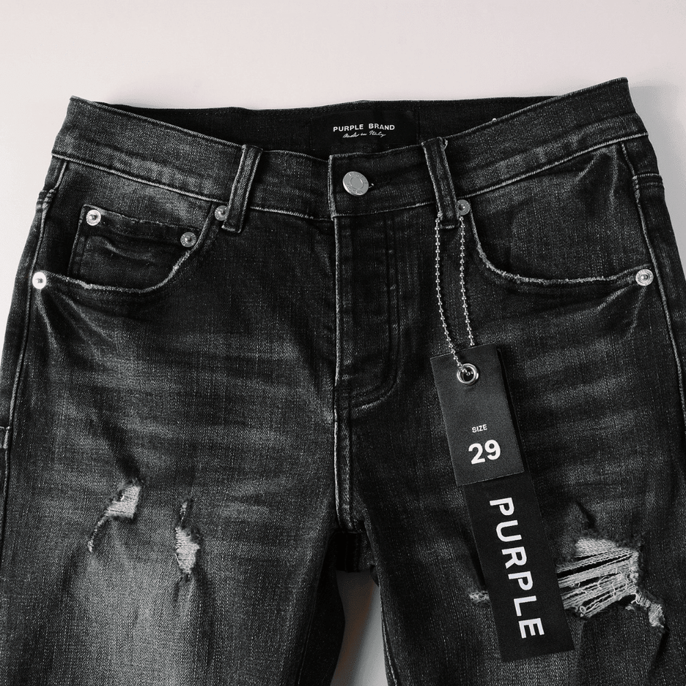 Purple Ripped Grey Black Jeans - Novell "Fashion"