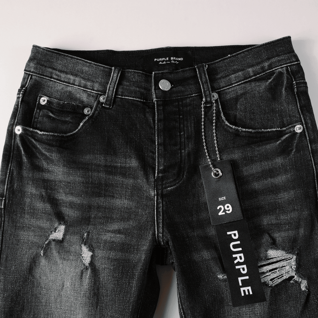 Purple Ripped Grey Black Jeans - Novell "Fashion"