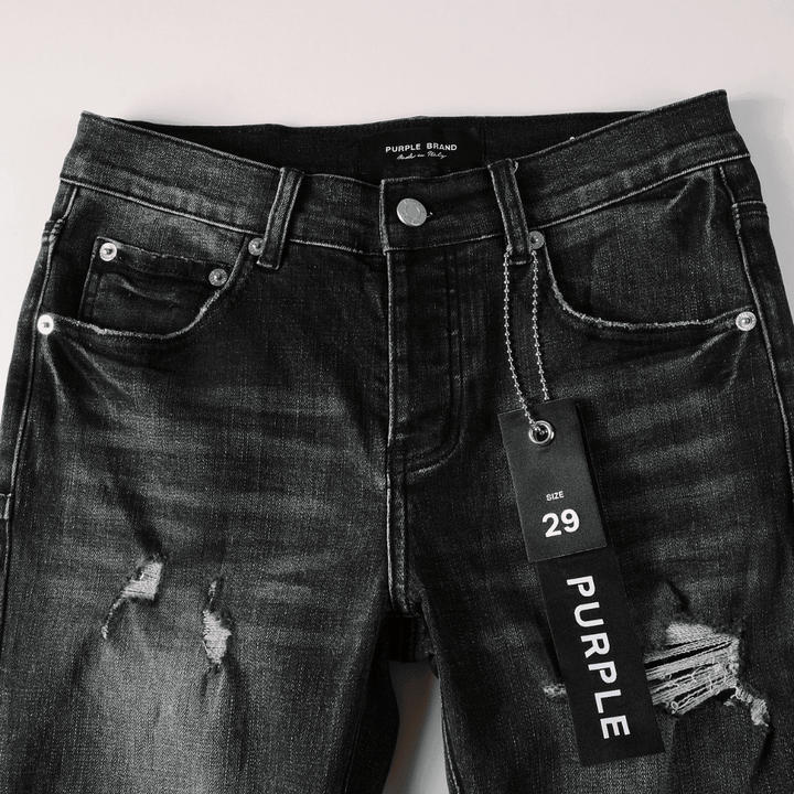 Purple Ripped Grey Black Jeans - Novell "Fashion"