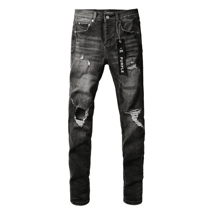 Purple Ripped Grey Black Jeans - Novell "Fashion"