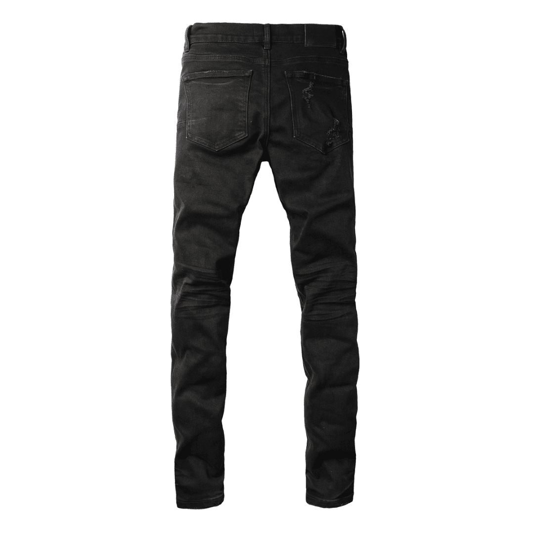 Purple Triple Ripped Black Jeans - Novell "Fashion"