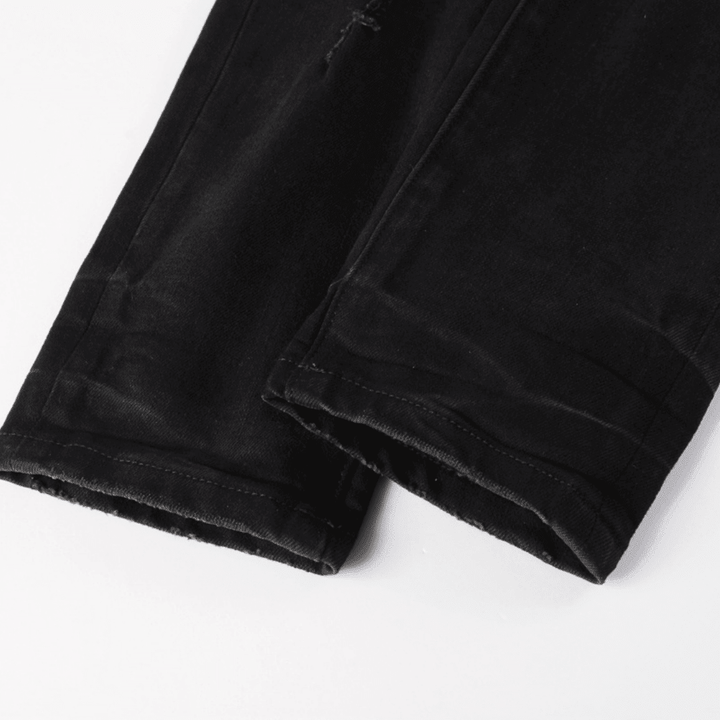 Purple Triple Ripped Black Jeans - Novell "Fashion"