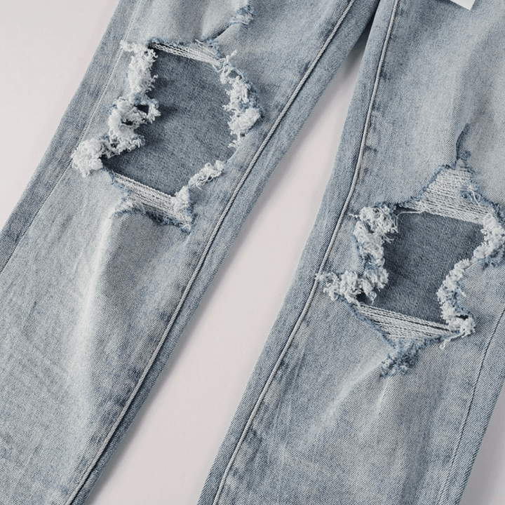 Purple Triple Ripped Jeans - Novell "Fashion"