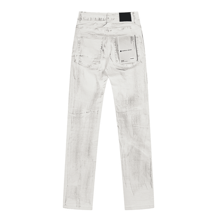 Purple White Distressed Jeans - Novell "Fashion"