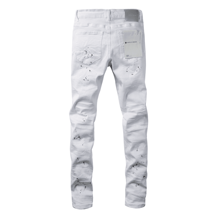 Purple White Paint Jeans - Novell "Fashion"