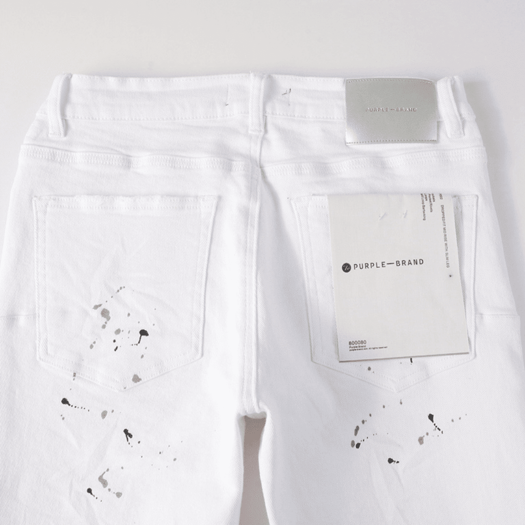 Purple White Paint Jeans - Novell "Fashion"