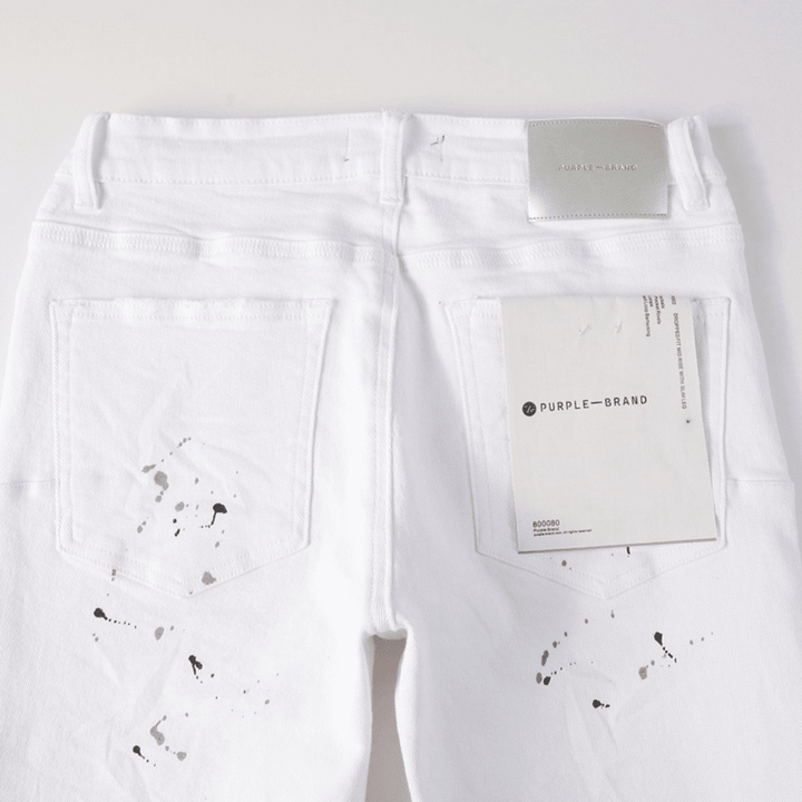 Purple White Paint Jeans - Novell "Fashion"