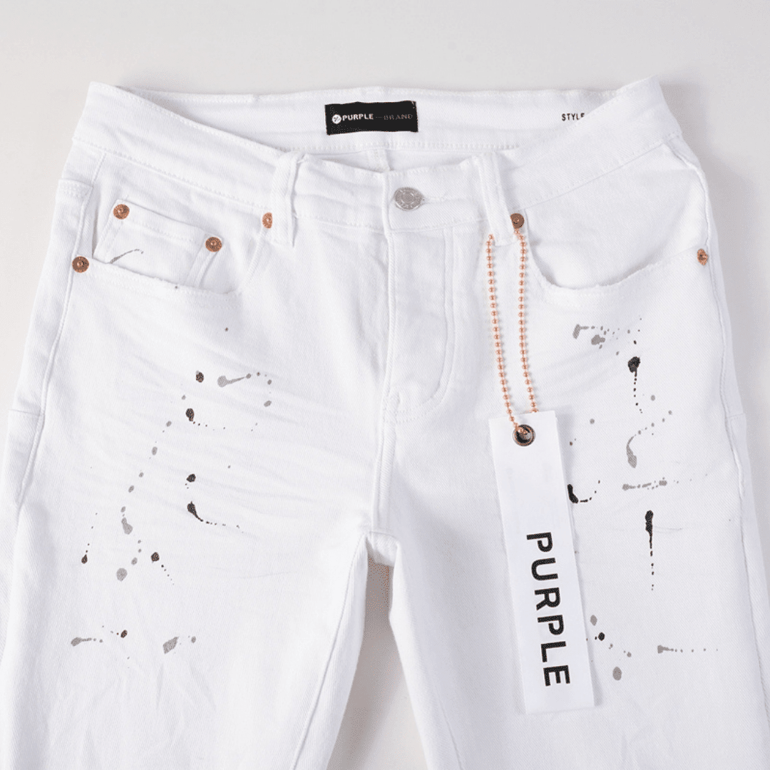 Purple White Paint Jeans - Novell "Fashion"