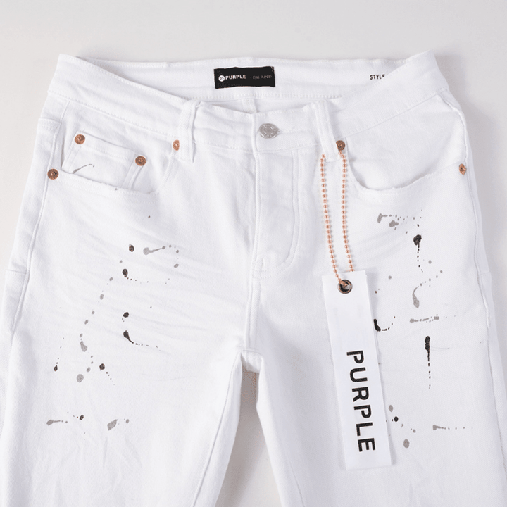 Purple White Paint Jeans - Novell "Fashion"