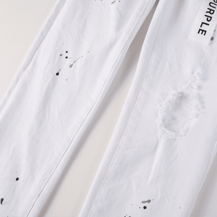 Purple White Paint Jeans - Novell "Fashion"