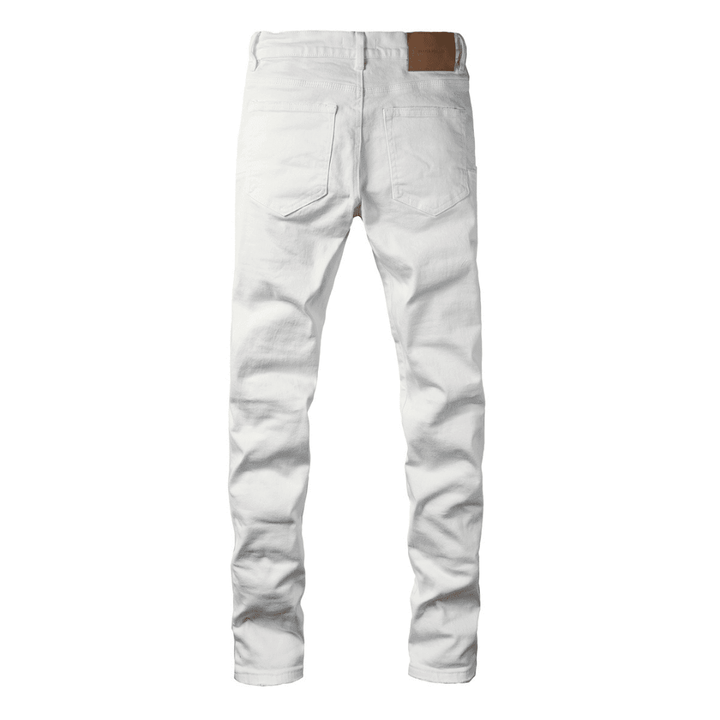 Purple White Ripped Jeans - Novell "Fashion"