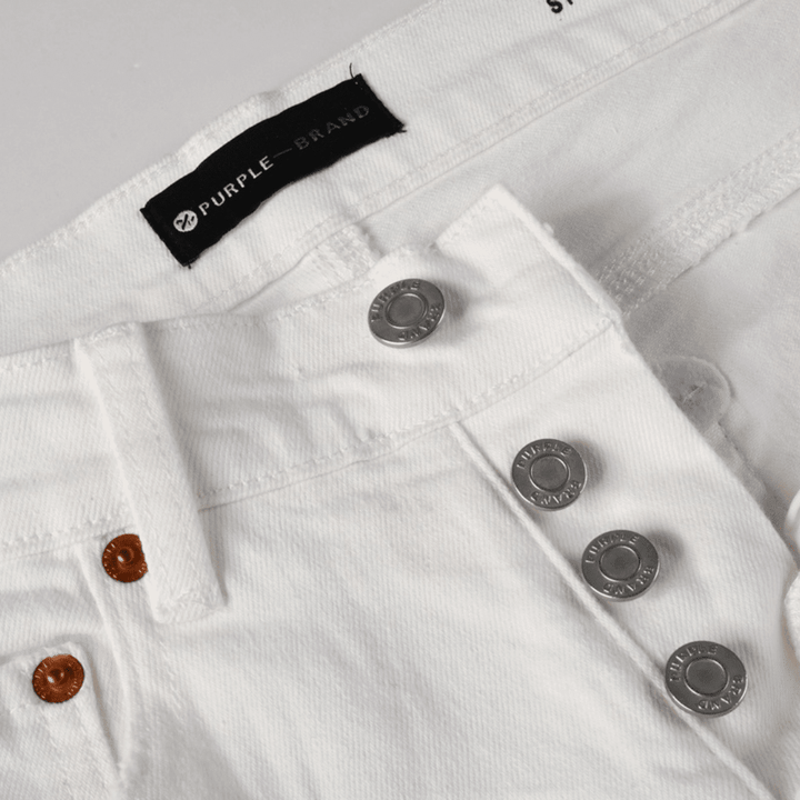 Purple White Ripped Jeans - Novell "Fashion"