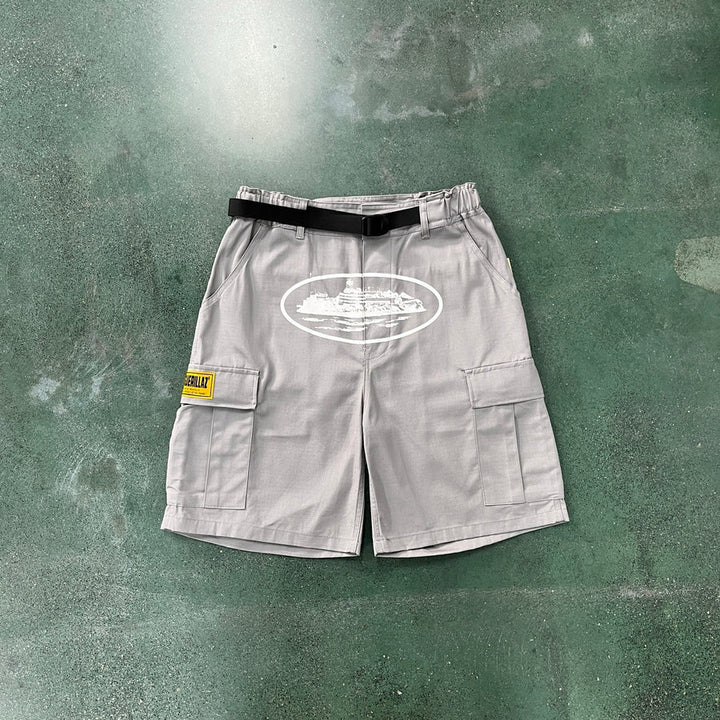 'Alcatraz' Cargo Shorts Grey