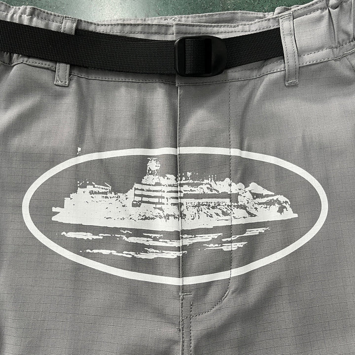 'Alcatraz' Cargo Shorts Grey
